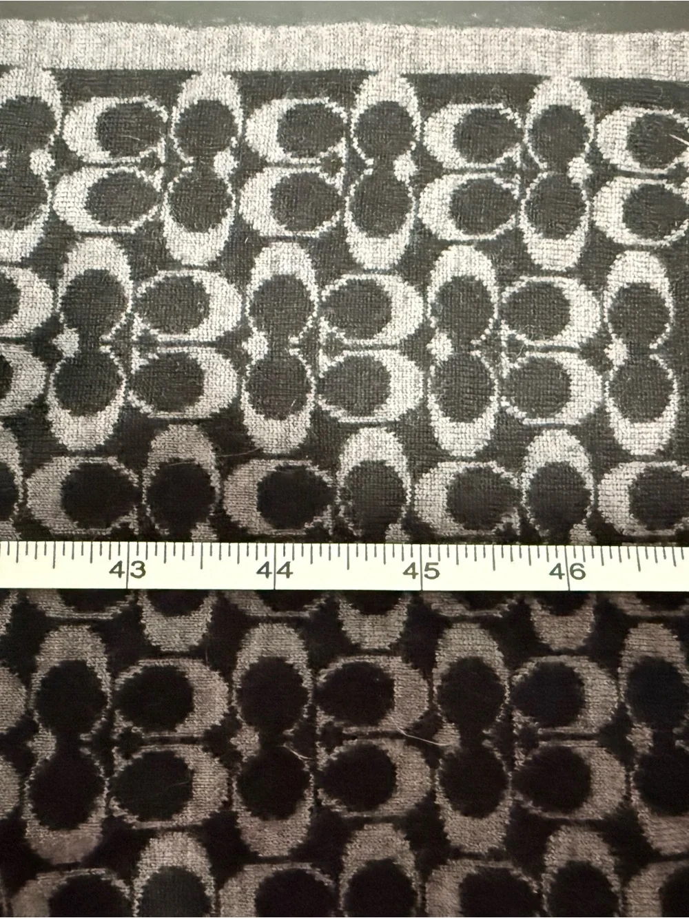 Coach Black and Gray Monogram Jacquard Throw Blanket
